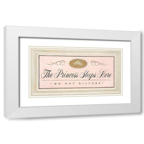 The Princess Sleeps White Modern Wood Framed Art Print with Double Matting by Staehling, Angela