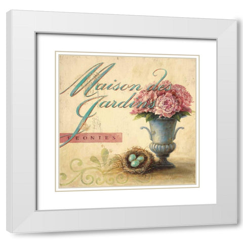 Maison des Jardins White Modern Wood Framed Art Print with Double Matting by Staehling, Angela
