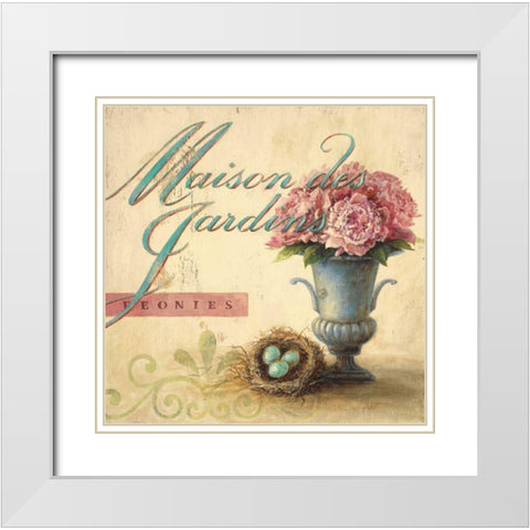 Maison des Jardins White Modern Wood Framed Art Print with Double Matting by Staehling, Angela