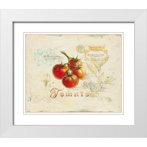 Tuscan Tomato White Modern Wood Framed Art Print with Double Matting by Staehling, Angela