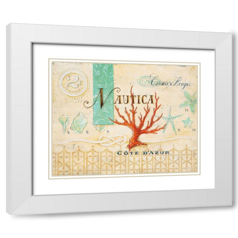 Nautica Cote DAzur White Modern Wood Framed Art Print with Double Matting by Staehling, Angela