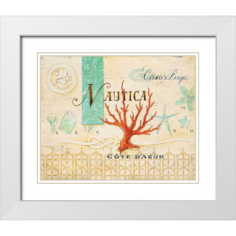 Nautica Cote DAzur White Modern Wood Framed Art Print with Double Matting by Staehling, Angela