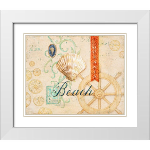 Beach Oceania  White Modern Wood Framed Art Print with Double Matting by Staehling, Angela