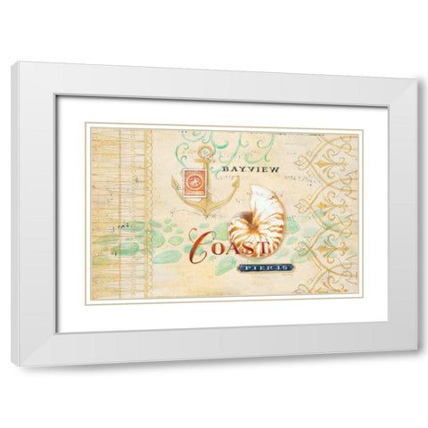 Bayview Coast White Modern Wood Framed Art Print with Double Matting by Staehling, Angela