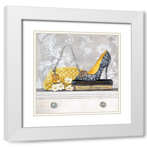 Fashionably Read White Modern Wood Framed Art Print with Double Matting by Staehling, Angela