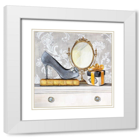 Fashionably Gifted White Modern Wood Framed Art Print with Double Matting by Staehling, Angela