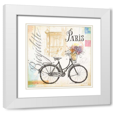 Arc de Truimphe Sketchbook White Modern Wood Framed Art Print with Double Matting by Staehling, Angela