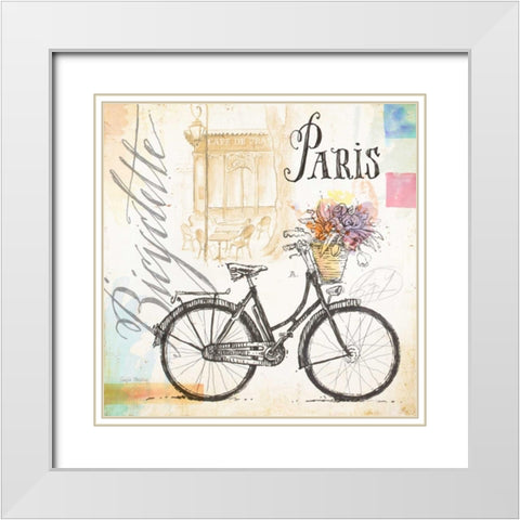 Arc de Truimphe Sketchbook White Modern Wood Framed Art Print with Double Matting by Staehling, Angela