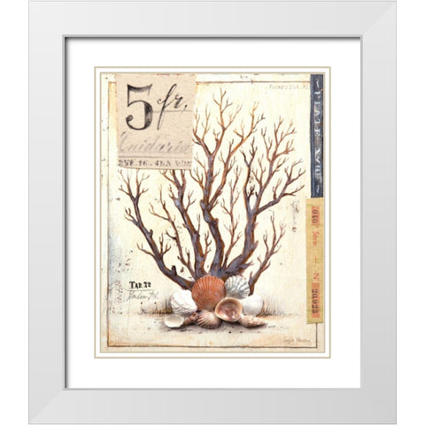 Coral No.3 Sketchbook White Modern Wood Framed Art Print with Double Matting by Staehling, Angela