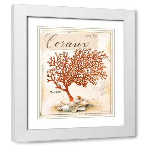 Coral No.5 Sketchbook White Modern Wood Framed Art Print with Double Matting by Staehling, Angela