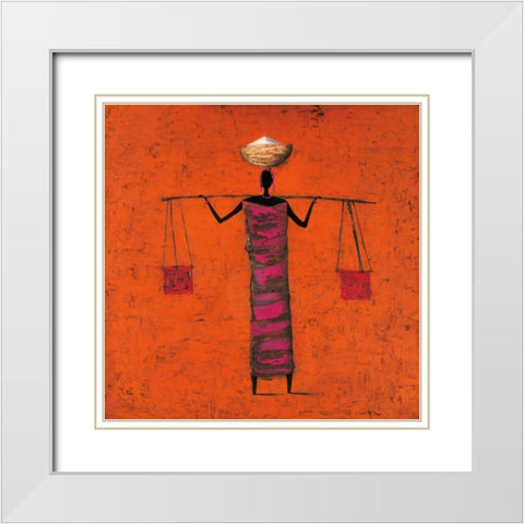 To The River White Modern Wood Framed Art Print with Double Matting by Rauscher, Michel