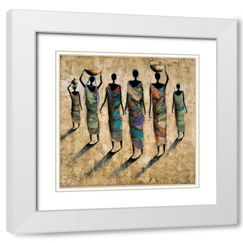 Travel By Day White Modern Wood Framed Art Print with Double Matting by Rauscher, Michel