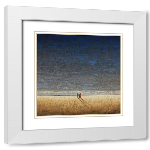 Big Sea White Modern Wood Framed Art Print with Double Matting by Rauscher, Michel