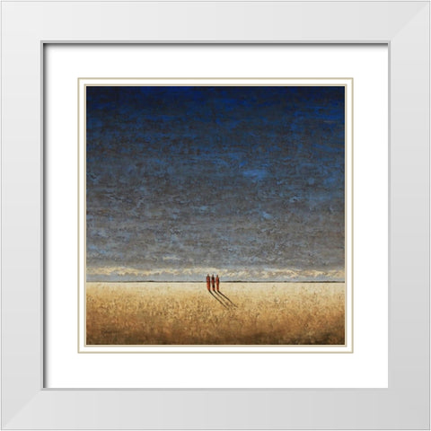 Big Sea White Modern Wood Framed Art Print with Double Matting by Rauscher, Michel