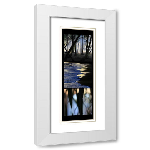 Sunset Enchantment  White Modern Wood Framed Art Print with Double Matting by Rauscher, Michel