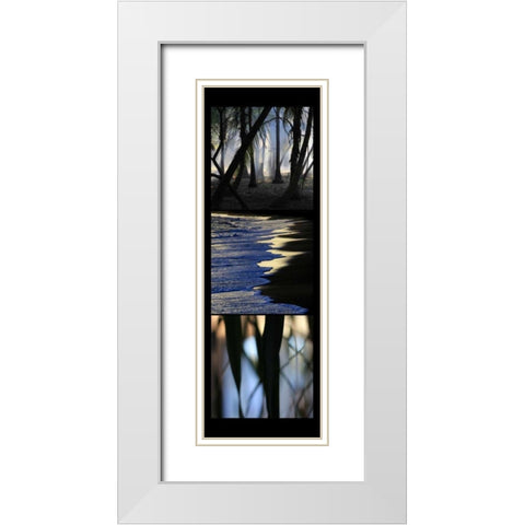 Sunset Enchantment  White Modern Wood Framed Art Print with Double Matting by Rauscher, Michel