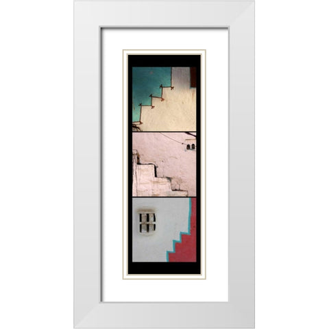 Vertical Steps White Modern Wood Framed Art Print with Double Matting by Rauscher, Michel