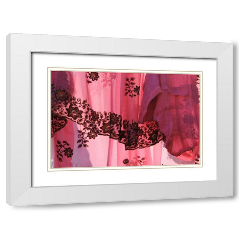 Global Pinks 2 White Modern Wood Framed Art Print with Double Matting by Rauscher, Michel