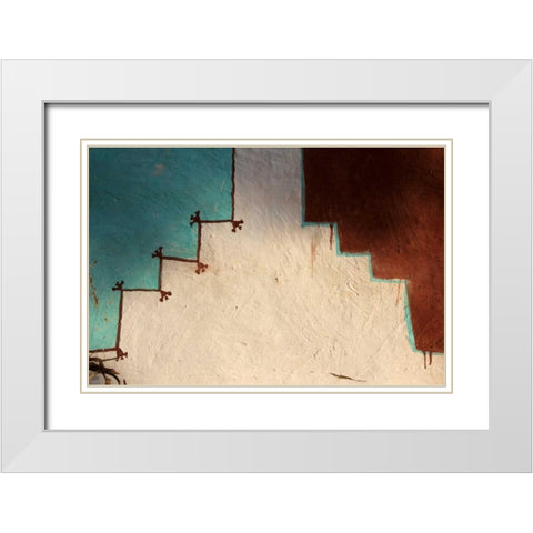 Global Steps 1 White Modern Wood Framed Art Print with Double Matting by Rauscher, Michel
