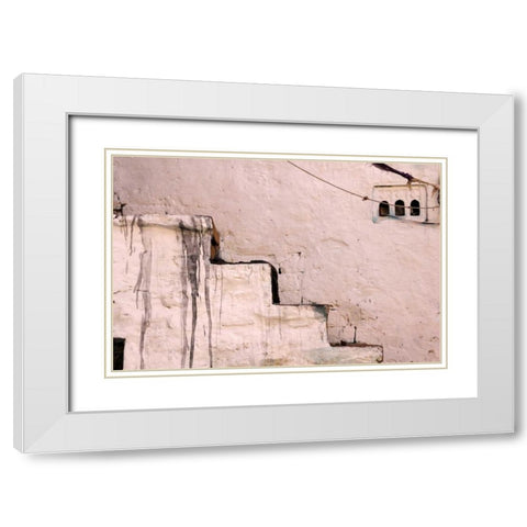 Global Steps 3 White Modern Wood Framed Art Print with Double Matting by Rauscher, Michel