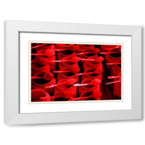 Global Spice 4 White Modern Wood Framed Art Print with Double Matting by Rauscher, Michel