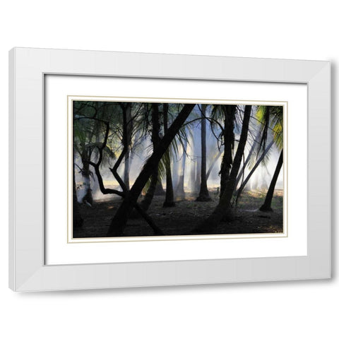 Sunset Enchantment 1 White Modern Wood Framed Art Print with Double Matting by Rauscher, Michel