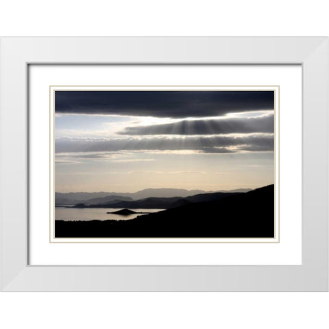 Moonlight Enchantment 1 White Modern Wood Framed Art Print with Double Matting by Rauscher, Michel