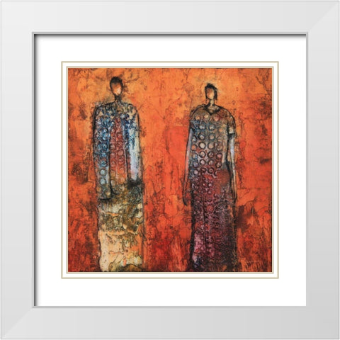 Global Unity White Modern Wood Framed Art Print with Double Matting by Rauscher, Michel