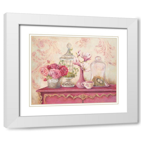 Garden Story White Modern Wood Framed Art Print with Double Matting by Ferri, Stefania