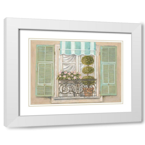 French Shutters 1 White Modern Wood Framed Art Print with Double Matting by Ferri, Stefania