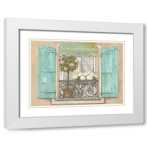 French Shutters 2 White Modern Wood Framed Art Print with Double Matting by Ferri, Stefania
