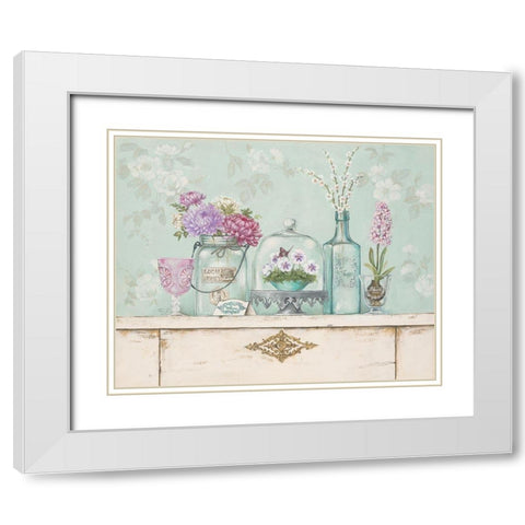Pretty Vignette 2 White Modern Wood Framed Art Print with Double Matting by Ferri, Stefania