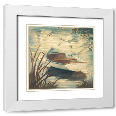 Through The Grasses White Modern Wood Framed Art Print with Double Matting by Romero, Paulo