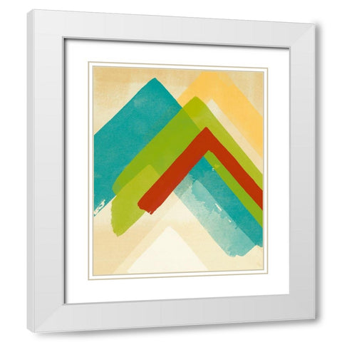 Prairie Lines White Modern Wood Framed Art Print with Double Matting by Romero, Paulo