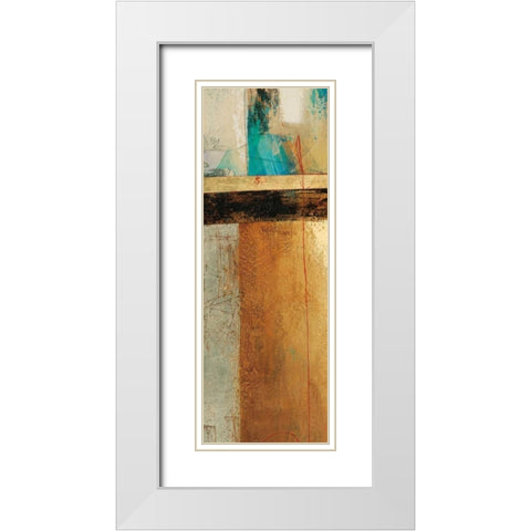 Ocaso Ochre I White Modern Wood Framed Art Print with Double Matting by Villarreal Villarreal, Gabriela