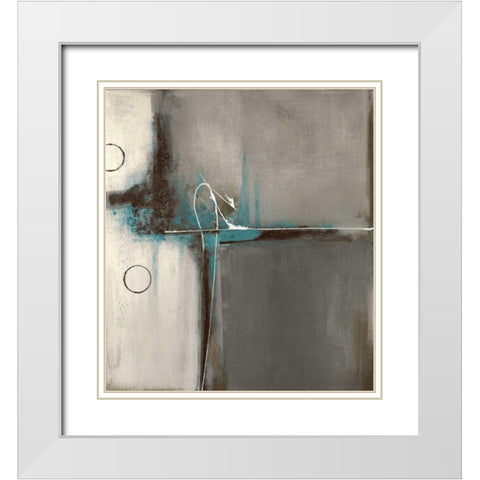 Elemental Curiosity Blue White Modern Wood Framed Art Print with Double Matting by Villarreal Villarreal, Gabriela