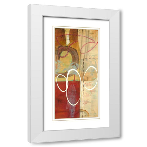 Circular Rhythm White Modern Wood Framed Art Print with Double Matting by Villarreal Villarreal, Gabriela