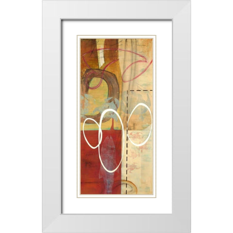 Circular Rhythm White Modern Wood Framed Art Print with Double Matting by Villarreal Villarreal, Gabriela