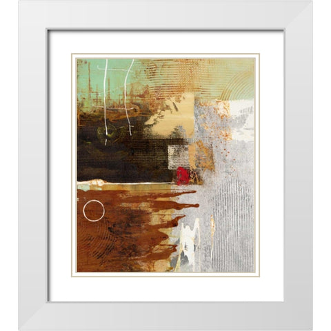 Silver Vision 1 White Modern Wood Framed Art Print with Double Matting by Villarreal Villarreal, Gabriela