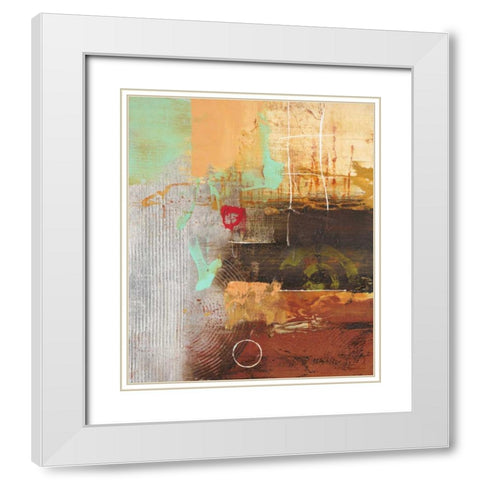 Silver Story 1 White Modern Wood Framed Art Print with Double Matting by Villarreal Villarreal, Gabriela