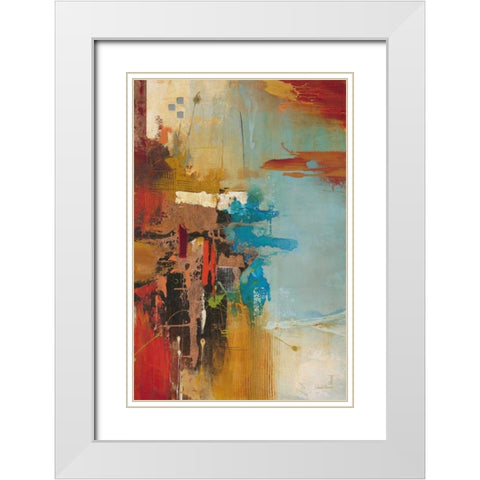Aqua Illusion 1 White Modern Wood Framed Art Print with Double Matting by Villarreal Villarreal, Gabriela