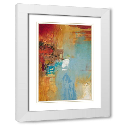 Aqua Illusion 2 White Modern Wood Framed Art Print with Double Matting by Villarreal Villarreal, Gabriela
