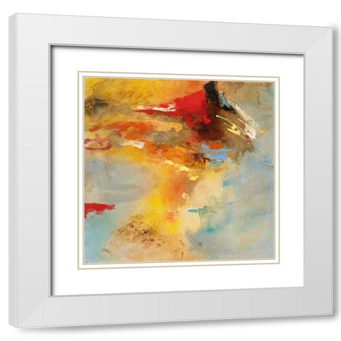 Serena Series 4 White Modern Wood Framed Art Print with Double Matting by Villarreal Villarreal, Gabriela
