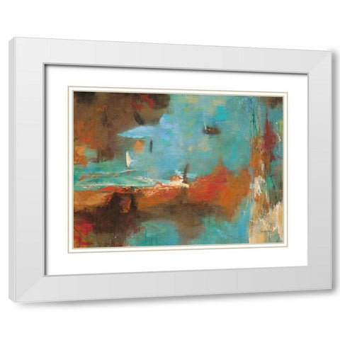 Seaside Rhythm 1 White Modern Wood Framed Art Print with Double Matting by Villarreal Villarreal, Gabriela