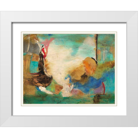 Seaside Rhythm 2 White Modern Wood Framed Art Print with Double Matting by Villarreal Villarreal, Gabriela