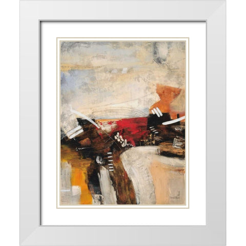 Autumn Rhythm 1 White Modern Wood Framed Art Print with Double Matting by Villarreal Villarreal, Gabriela