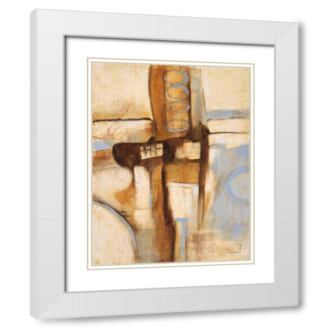 Mid Century 1 White Modern Wood Framed Art Print with Double Matting by Villarreal Villarreal, Gabriela
