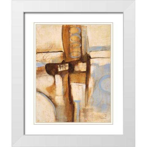 Mid Century 1 White Modern Wood Framed Art Print with Double Matting by Villarreal Villarreal, Gabriela