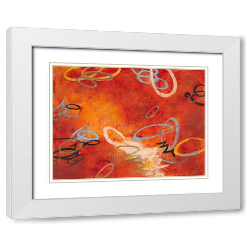 Interlocking 2 White Modern Wood Framed Art Print with Double Matting by Villarreal Villarreal, Gabriela
