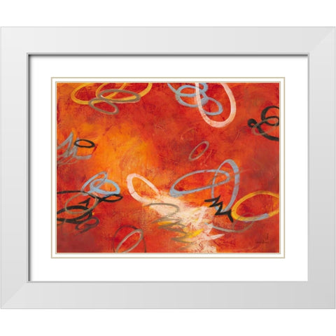 Interlocking 2 White Modern Wood Framed Art Print with Double Matting by Villarreal Villarreal, Gabriela